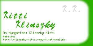 kitti klinszky business card